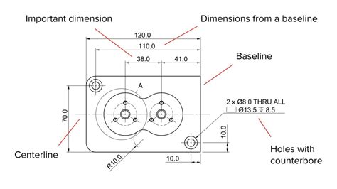 cnc drill hole blueprint